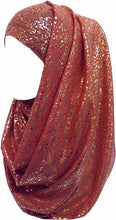 Load image into Gallery viewer, Sparkle Shimmer Gold Glitter Women&#39;s Hijab Muslim Head Wrap Scarf Shawl Lightweight