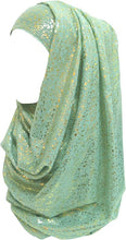 Load image into Gallery viewer, Sparkle Shimmer Gold Glitter Women&#39;s Hijab Muslim Head Wrap Scarf Shawl Lightweight