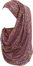 Load image into Gallery viewer, Sparkle Shimmer Gold Glitter Women&#39;s Hijab Muslim Head Wrap Scarf Shawl Lightweight