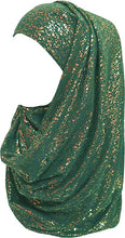 Load image into Gallery viewer, Sparkle Shimmer Gold Glitter Women&#39;s Hijab Muslim Head Wrap Scarf Shawl Lightweight