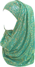 Load image into Gallery viewer, Sparkle Shimmer Gold Glitter Women&#39;s Hijab Muslim Head Wrap Scarf Shawl Lightweight