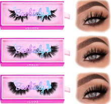Load image into Gallery viewer, Barbiely 20mm Mink Lashes, 3D Real Mink Lashes, 3 Pairs Fluffy Dramatic False Eyelashes, 100% HandMade Mink Lshes, 6D Wispy Long Thick Full Volume Strip Eye Lashes, Cruelty Free(Party Time)