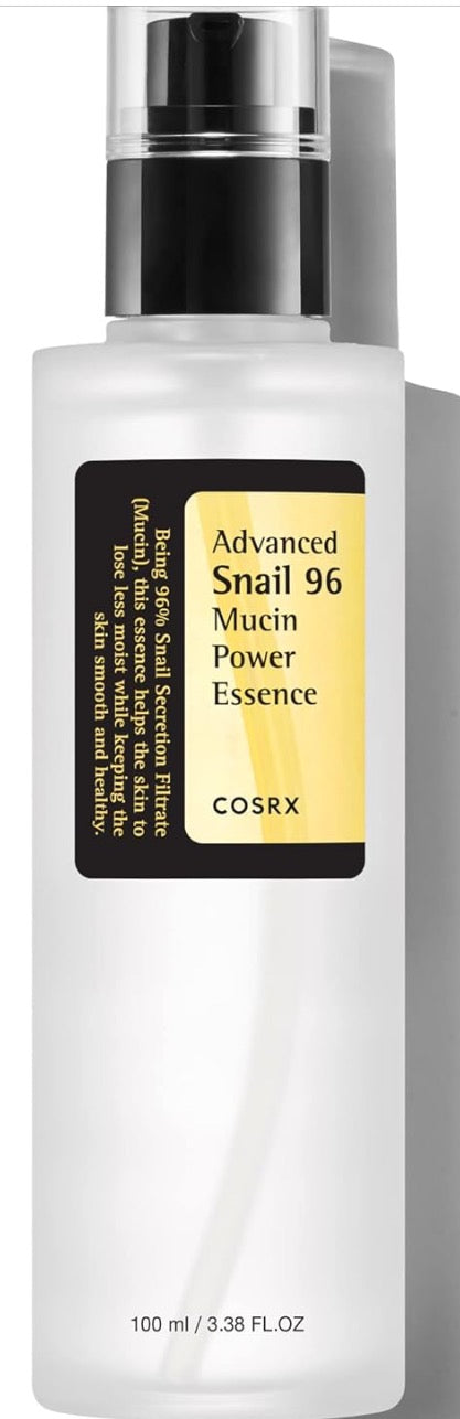 COSRX Snail Mucin 96% Power Repairing Essence 3.38 fl.oz 100ml, Hydrating Serum for Face with Snail Secretion Filtrate for Dull Skin & Fine Lines, Korean Skin Care