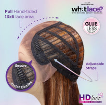 Load image into Gallery viewer, Sensationnel What Lace 13X6 Wigs - Latisha Lacefrontal Hand Tied Glueless Synthetic With Natural Density Preplucked Hairline (Off Black 1B)