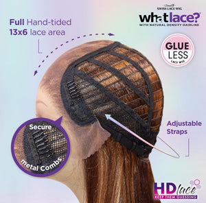 Sensationnel What Lace 13X6 Wigs - Latisha Lacefrontal Hand Tied Glueless Synthetic With Natural Density Preplucked Hairline (Off Black 1B)