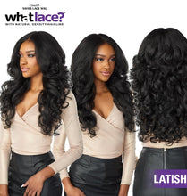 Load image into Gallery viewer, Sensationnel What Lace 13X6 Wigs - Latisha Lacefrontal Hand Tied Glueless Synthetic With Natural Density Preplucked Hairline (Off Black 1B)