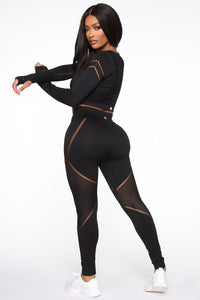Block Me Active Legging In Infinity  - Heather Grey