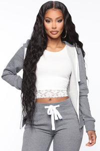 Relaxed Vibe Zip Up Jacket - White