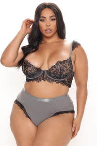Flirty Cuddles Ribbed Lace 2 Piece Set