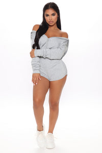 Slowing Things Down Crop Zip Up And Short Set - Black