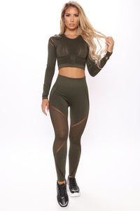 Block Me Active Legging In Infinity  - Heather Grey