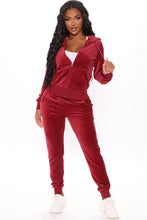 Load image into Gallery viewer, The Original Trendsetter Queen Velour Set - Burgundy