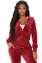 Load image into Gallery viewer, The Original Trendsetter Queen Velour Set - Burgundy