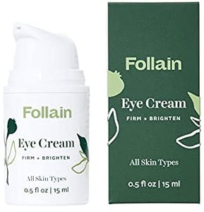 Follain Eye Cream: Firm + Brighten | for Dark Circles and Puffiness, Helps Improve Look of Fine Lines, Wrinkles, Under-Eye Bags, Vitamin C & Caffeine, Firming & Hydrating Gel, Cruelty Free, 05. fl oz