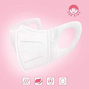 Kids Disposable Face Masks for Child or Adults with Small Face for Single Use, 3D Design, Pack of 50