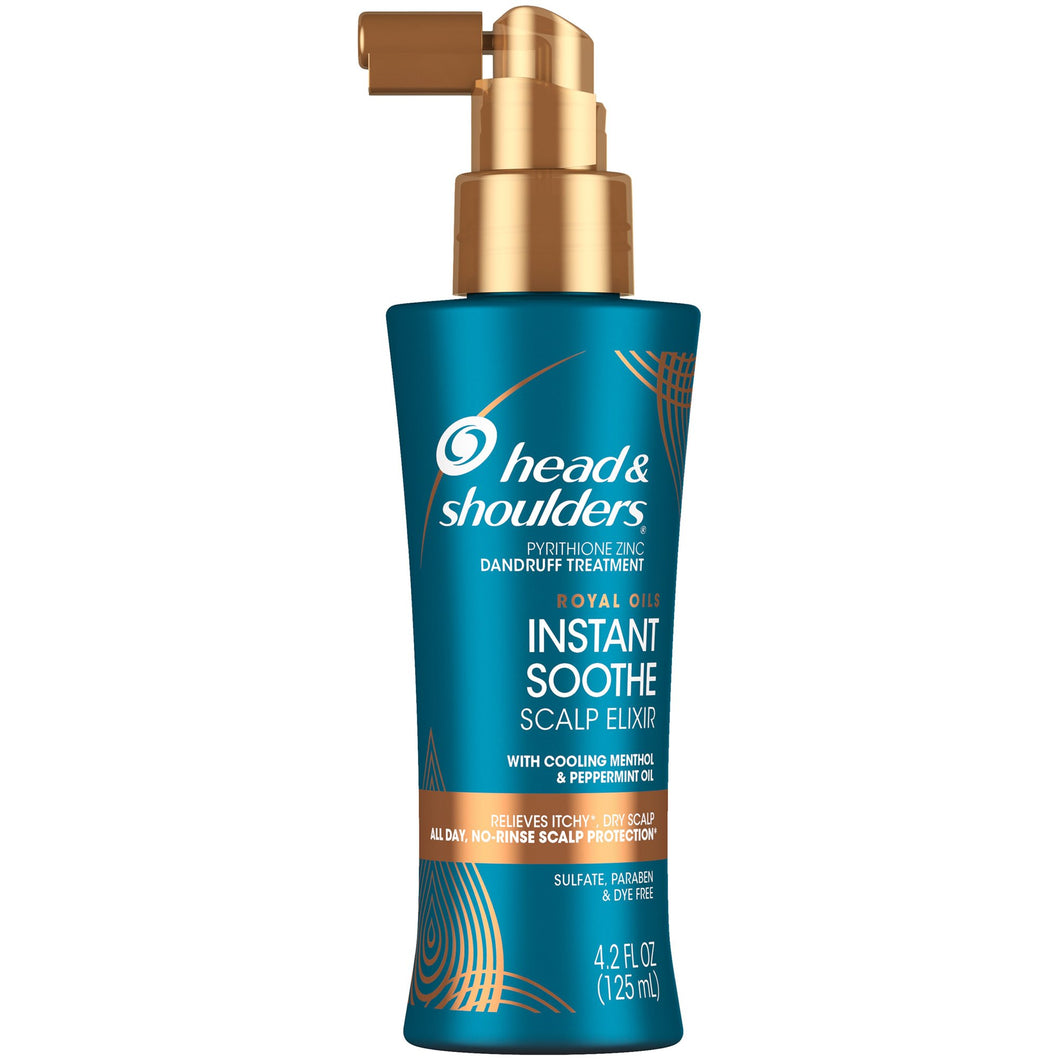(2 pack) Head and shoulders royal oils instant soothe scalp elixir treatment with menthol & peppermint oil, 4