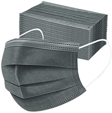 Disposable  Face Mask Elastic Earloop Mouth Face Cover Masks, Anti-Spittle, Protective Dust(Grey,50pcs)