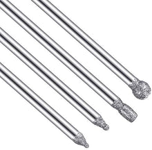 Load image into Gallery viewer, Zhehao 30 Pieces Cuticle Nail Drill Bits Set Needle/Flame/Cylinder/Cone/Ball Head 3/32 Inch Nail File Bits Fine Grits for Acrylic Gel Nails Prep, Nail Care Tools for Manicure Home Salon Use