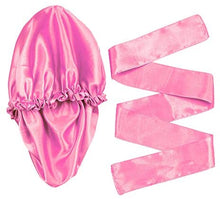 Load image into Gallery viewer, Wig Bonnet Edge Scarf Set, Stain Edge Laying Scarf for Lace Frontal Wigs, Double-Layered Satin Sleep Bonnet for Kids and Adults (Various 1pcs Bonnet+ 1pcs Frontal Wraps)