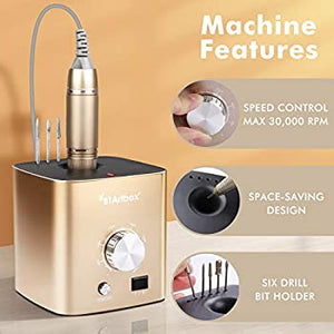 Nail Drill for Acrylic Nails - Professional Nail Drill Machine BTArtbox 30000 rpm Electric Efile Nail Drill for Gel Nails Remove Poly Nail Gel Gift for Women Home and Salon Use