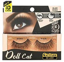 Load image into Gallery viewer, CATTITUDE 3D LASHES Blair Doll Cat 3D False Eyelashes, Lightweight &amp; Reusable, Cruelty-Free