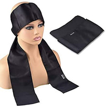 Load image into Gallery viewer, Bevisun Edge Wrap for Black Hair 1 Pcs Satin Edge Laying Scarf for Lace Frontal Wigs, Soft Women&#39;s Satin Headband for Makeup, Facial,Sport,Yoga Black (1pcs)