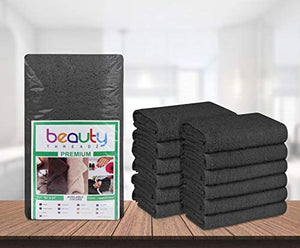 Beauty Threadz Salon Towels, 16 x 27 Inches Highly Absorbent Towels for Hand, Gym, Beauty, Hair, Spa, and Home Hair Care