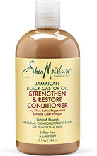 Load image into Gallery viewer, Shea Moisture Strengthen Grow &amp; Restore Combo Bundle, Includes - 16.3 Ounce Jamaican Black Castor Oil Shampoo | 16 Ounce Leave-In Conditioner | 13 Ounce Conditioner | 12 Ounce Treatment Masque