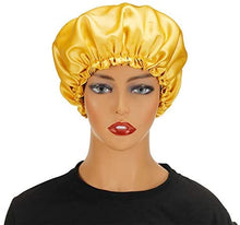 Load image into Gallery viewer, Wig Bonnet Edge Scarf Set, Stain Edge Laying Scarf for Lace Frontal Wigs, Double-Layered Satin Sleep Bonnet for Kids and Adults (Various 1pcs Bonnet+ 1pcs Frontal Wraps)