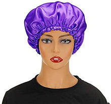 Load image into Gallery viewer, Wig Bonnet Edge Scarf Set, Stain Edge Laying Scarf for Lace Frontal Wigs, Double-Layered Satin Sleep Bonnet for Kids and Adults (Various 1pcs Bonnet+ 1pcs Frontal Wraps)