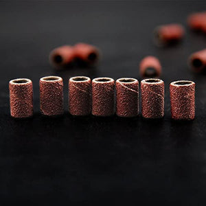 Nail Art Sanding Bands Set 100pc Manicure Sanding Ring for Electric Nail Drill Nail Salon Tools Set Size 120