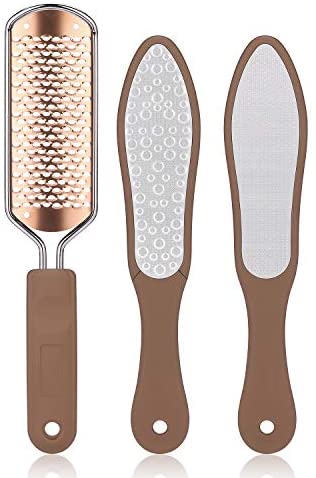 Oneleaf 2PCS Professional Pedicure Rasp Foot File Cracked Skin Corns Callus Remover for Extra Smooth and Beauty Foot … (Rose)