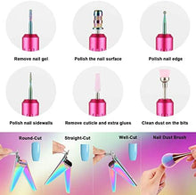 Load image into Gallery viewer, Electric Nail Drill Machine Kit, Lavinda Aurora Portable Upgraded USB Efile Set For Acrylic Gel Nails, 20000RPM with Diamond Drill Bits Nail Clipper and Brush, Home Salon Use