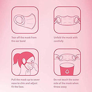 Kids Disposable Face Masks for Child or Adults with Small Face for Single Use, 3D Design, Pack of 50