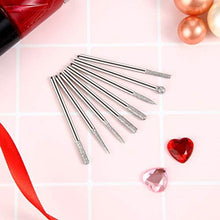Load image into Gallery viewer, Zhehao 30 Pieces Cuticle Nail Drill Bits Set Needle/Flame/Cylinder/Cone/Ball Head 3/32 Inch Nail File Bits Fine Grits for Acrylic Gel Nails Prep, Nail Care Tools for Manicure Home Salon Use