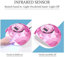 Load image into Gallery viewer, Nail Dryer Led Nail Lamp Nail Dryers for Gel and Regular Polish Professional Salon Curing Lamp Timer Setting Smart Sensor (Pink）