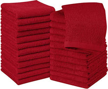 Load image into Gallery viewer, Utopia Towels Cotton Sage Green Washcloths Set - Pack of 24-100% Ring Spun Cotton, Premium Quality Flannel Face Cloths, Highly Absorbent and Soft Feel Fingertip Towels