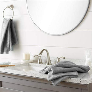 Basics Cotton Hand Towels, Gray - Pack of 24
