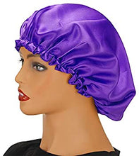 Load image into Gallery viewer, Wig Bonnet Edge Scarf Set, Stain Edge Laying Scarf for Lace Frontal Wigs, Double-Layered Satin Sleep Bonnet for Kids and Adults (Various 1pcs Bonnet+ 1pcs Frontal Wraps)
