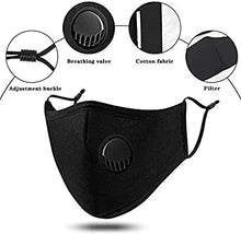 Load image into Gallery viewer, 4pcs Reusable and Breathable Face Bandanas with Breathing Valve &amp; 20pcs Activated Carbon Filters (4pcs+20filters)