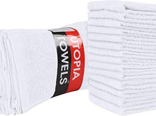 Load image into Gallery viewer, Utopia Towels Cotton Sage Green Washcloths Set - Pack of 24-100% Ring Spun Cotton, Premium Quality Flannel Face Cloths, Highly Absorbent and Soft Feel Fingertip Towels