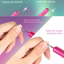 Load image into Gallery viewer, Electric Nail Drill Machine Kit, Lavinda Aurora Portable Upgraded USB Efile Set For Acrylic Gel Nails, 20000RPM with Diamond Drill Bits Nail Clipper and Brush, Home Salon Use