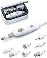 Load image into Gallery viewer, Beurer, 10piece Professional Nail Drill Kit for Manicure Pedicure Electric Nail File Set incl. 7 Attachments Pouch Nails Care Tool with 3 Speeds All in One Trimmer Grinder Polish