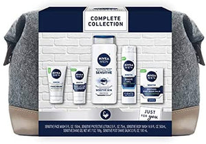 NIVEA MEN Complete Skin Care Collection for Sensitive Skin, 5 Piece Gift Set