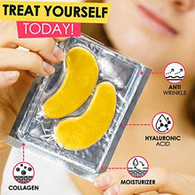Load image into Gallery viewer, Cedlize Under Eye Collagen Patch, 24K GOLD ANTI-AGING MASK, Pads For Puffy Eyes &amp; Bags, Dark Circles and Wrinkles, With Hyaluronic Acid, Hydrogel, Deep Moisturizing Improves Elasticity, 30 PAIRS