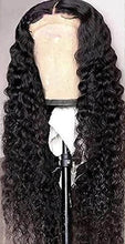 Load image into Gallery viewer, BLY Deep Wave Lace Front Wigs Human Hair 4x4 Closure Wigs, Human Hair Deep Water Wave Closure Wigs 180% Density Brazilian Deep Wave Wig Pre Plucked with Baby Hair for Black Women Natural Color 22 Inch