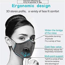 Load image into Gallery viewer, 4pcs Reusable and Breathable Face Bandanas with Breathing Valve &amp; 20pcs Activated Carbon Filters (4pcs+20filters)