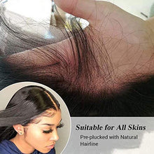 Load image into Gallery viewer, 13x4 Lace Front Wigs Human Hair Straight HD Lace Frontal Wigs Human Hair Pre Plucked with Baby Hair Bleached Knots 150% Density Brazilian Virgin Human Hair Wigs for Black Women Natural