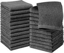 Load image into Gallery viewer, Utopia Towels Cotton Sage Green Washcloths Set - Pack of 24-100% Ring Spun Cotton, Premium Quality Flannel Face Cloths, Highly Absorbent and Soft Feel Fingertip Towels