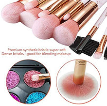 Load image into Gallery viewer, Makeup Brushes DUAIU 16 Pcs Premium Synthetic Foundation Eyeshadow Face Brushes Set for Powder Cream Liquid with Silicone Facial Mask Brush Eyebrow Razor PU Cosmetic Bag Pink